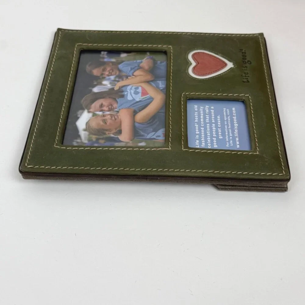 Life is Good Photo Frame Holds 2 Photos Green Square